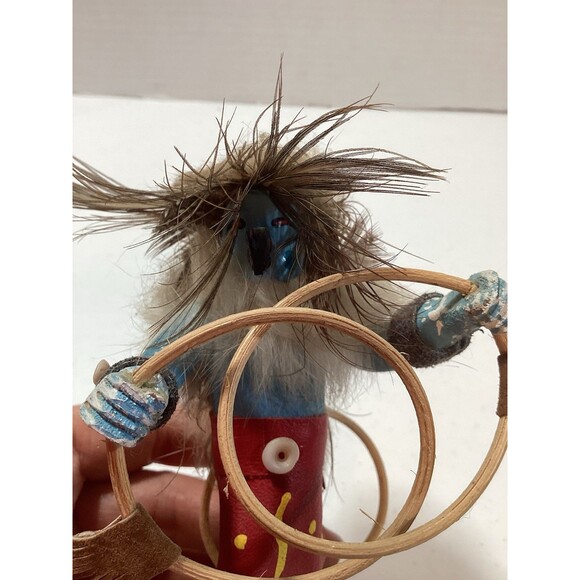 Vintage Hopi Hoop Dancer Kachina Doll Native American Art Signed F Charley - Picture 4 of 7